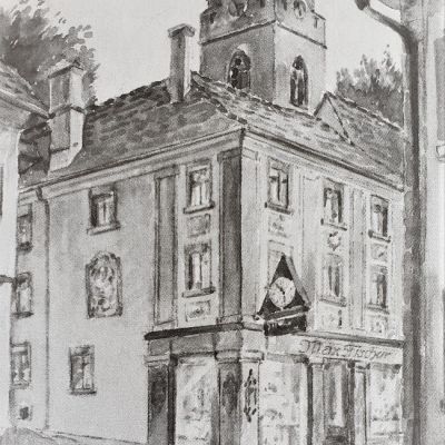 Ein Aquarell kurz nach dem 2. Weltkrieg gemalt
